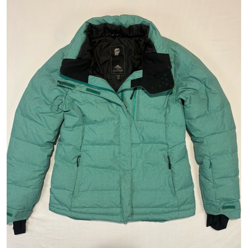 Orage Puffer Ski Jacket Feather Down Fill  Prime 20  Women's Medium Aqua No Hood - Picture 3 of 16